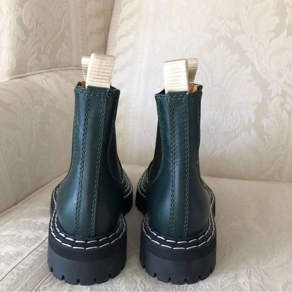 $895 Proenza schouler lug Chelsea boots contrast welt stitches size 36.5